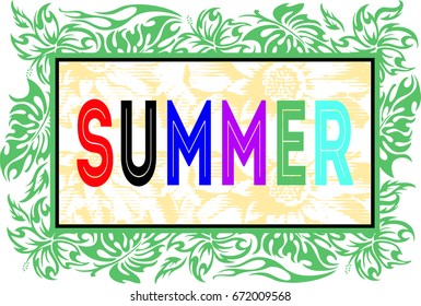 Summer concept design, Vector  illustration
