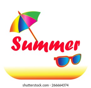 Summer concept illustration, summer icon 