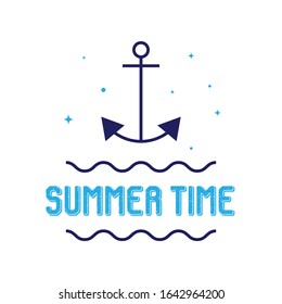 Summer concept, summer lettering, vector illustration