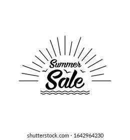 Summer concept, summer lettering, vector illustration