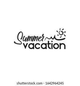 Concepto de verano, letras de verano, ilustración vectorial
