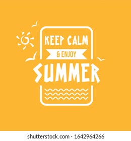 Summer concept, summer lettering, vector illustration