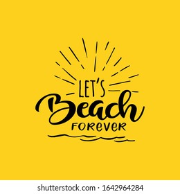 Summer concept, summer lettering, vector illustration