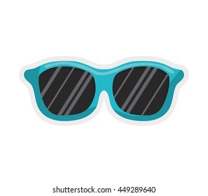 Summer concept represented by glasses icon. isolated and flat illustration 