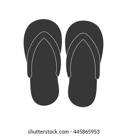 Summer concept represented by sandals icon. isolated and flat illustration 