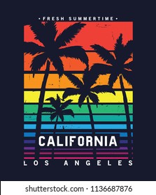 summer concept tee print design as vector