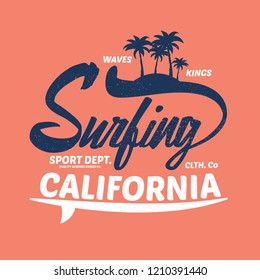 summer concept tee print design as vector
