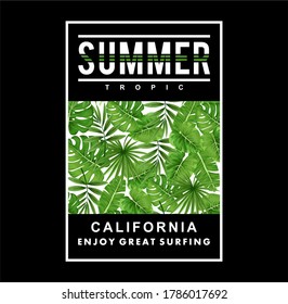summer concept vector graphic design for tee print