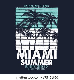 summer concept vector graphic design for tee print