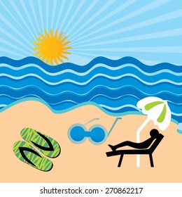 summer concept vector illustration