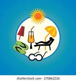 summer concept vector illustration