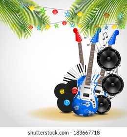 Summer Concert Background - Vector with place for text