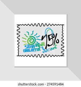 summer cool offer design template with discount vector illustration
