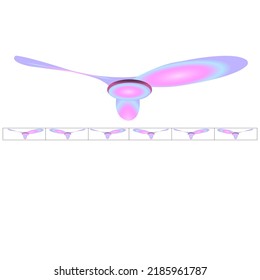 Summer Cooling Animated Ceiling Fan Stock Vector (royalty Free 