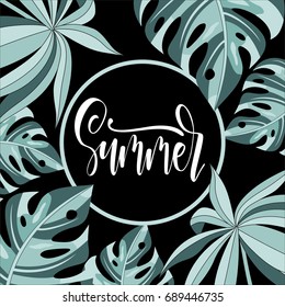 Summer, copy text from a tropic design.