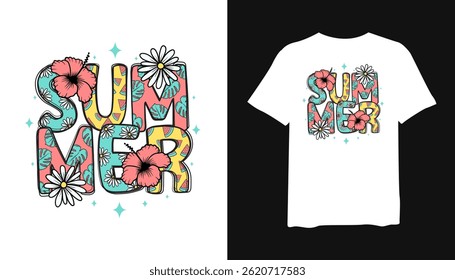 Summer Coquette, typography template, Summer Coquette typography, Summer Quotes, Summer Flowers, print.