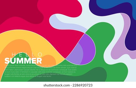 Summer cover background design. abstract fluid pattern. Creative liquid style vector collection for business background, contemporary brochure, certificate, or magazine template, presentation layout