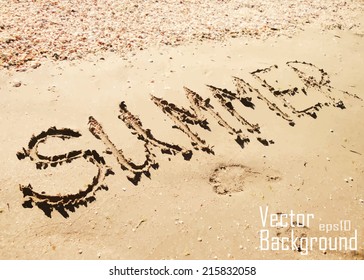 Summer, creative graphic message for your summer design.