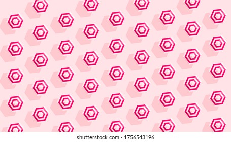 Summer creative pattern with sun striped white pink umbrellas on a pink background