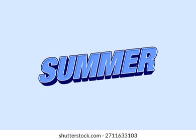 Summer creative typography. design lettering in color combinations