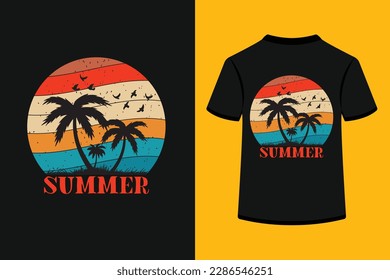 Summer creative typography t-shirt design. This is an editable and printable high-quality vector file.