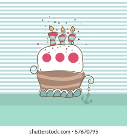 summer cupcake card