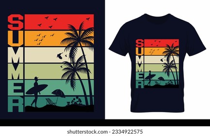 summer custom t-shirt design vector