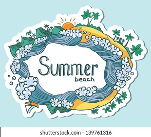 Summer Cute Doodle frame