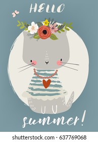 Summer Cute Kitten