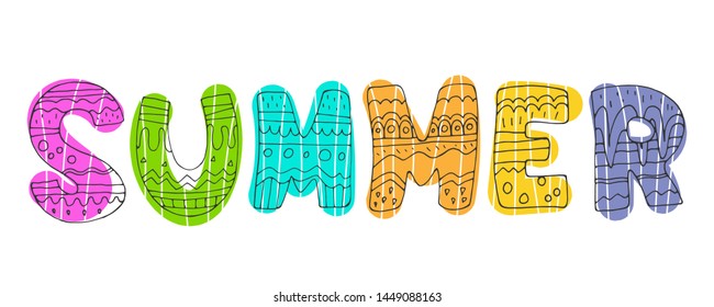 summer. Cute vector illustration with the inscription.