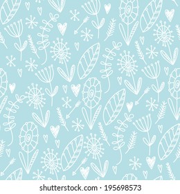 Summer cute vector seamless pattern.