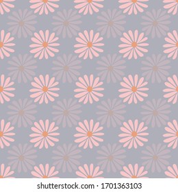 Summer daisy vector repeat pattern. Texture for fabric, wrapping, textile, wallpaper, apparel. Vector illustration