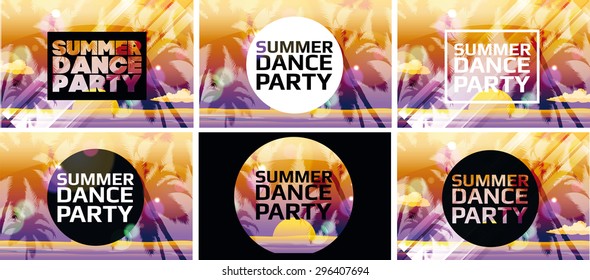 Summer dance party posters.