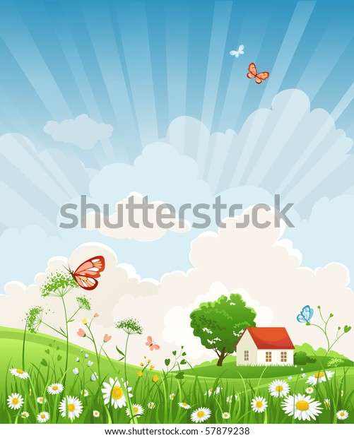 Summer Day Stock Vector (Royalty Free) 57879238