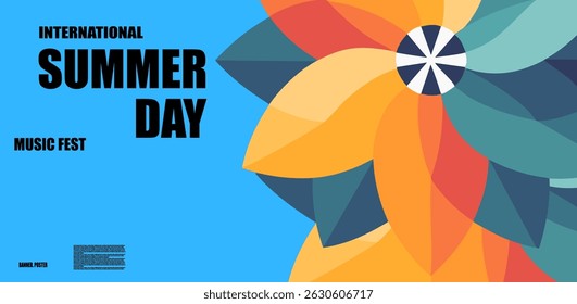 summer day background and banner design