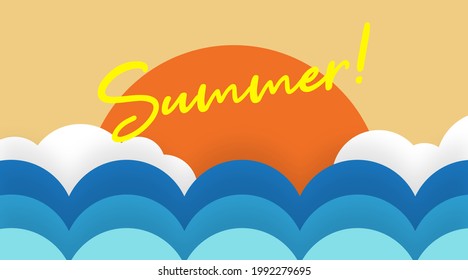 Summer day background illustration vector art