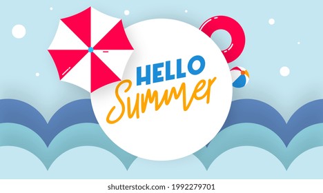 Summer day background illustration vector art