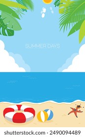 Summer day concept illustration vertical