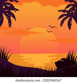 sol de verano por la noche