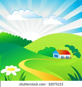 Paisaje de los días de verano