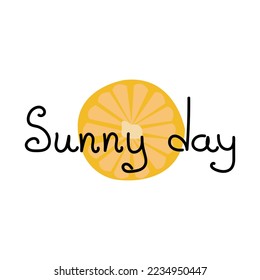Vector de letras de verano con limón. 