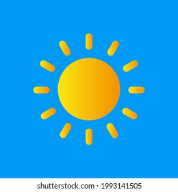 summer day. sun in bright blue sky vector