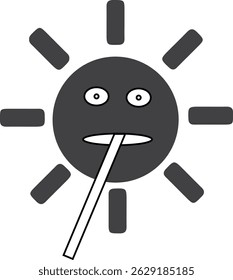 summer day sun icon vector