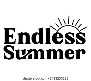 Summer Day Svg,Summer Retro, Calligraphy T-shirt Design,Sunshine Svg,CutFile,Instant Download,Eps File,