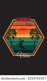 Summer day typography t shirt design