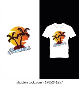 Summer Day Typography t-Shirt Design