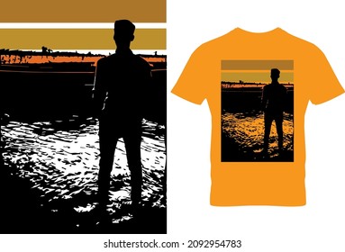 Summer day vector graphics t shirt design