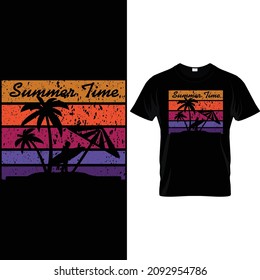 Summer day vector graphics t shirt design