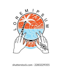 plano de ilustración vectorial de verano