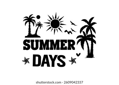 Summer days t shirt,Summer t shirt , summer t shirt bundle, Beach Vector Illustration, Hello summer quotes, sunsets Boho Retro Summer BeachT shirt design